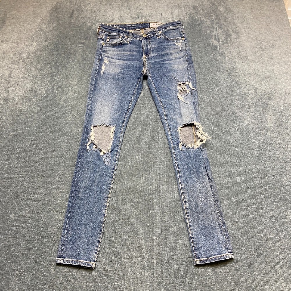 AG Adriano Goldschmied The Legging Ankle Jeans Womens 25R Blue Denim Cotton